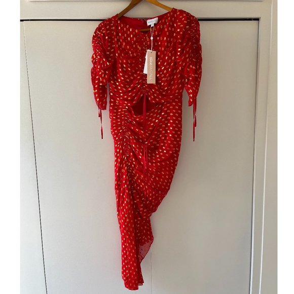 Alice McCall - I Feel It Coming Red Midi Dress NWT - Size 8 US / 12 AU / 40 EU - Picture 6 of 16